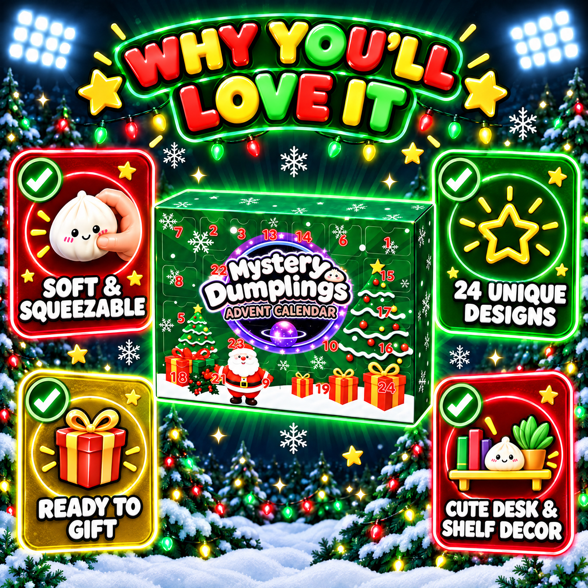 2026 Large Dumpling Squishy Advent Calendar