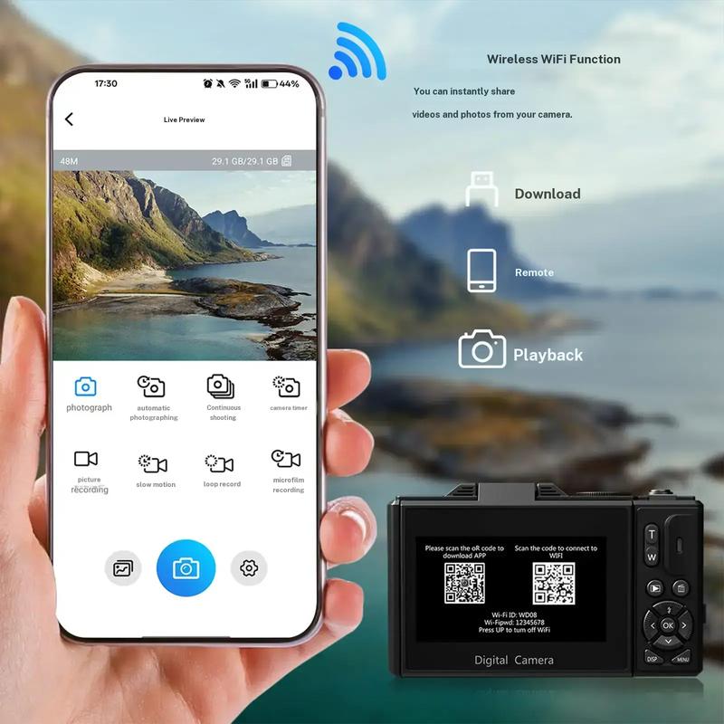 3-Inch Flip-Screen Zoom Camera