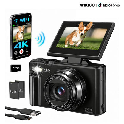 3-Inch Flip-Screen Zoom Camera