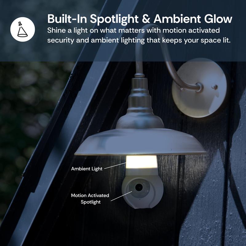 2K Light Bulb Security Camera