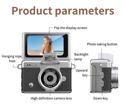 Mini Keychain Flip-Screen Camera
