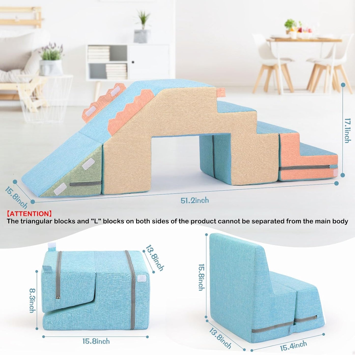 4 in 1 Foam Climbing Blocks for Toddlers