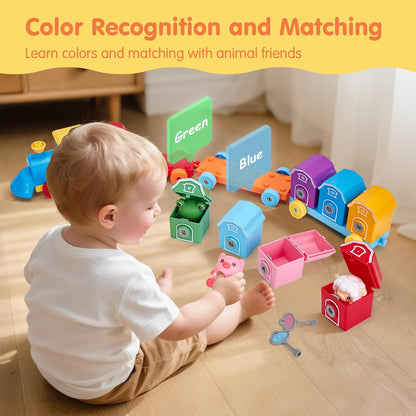 Counting Matching & Sorting Activity Montessori Train Set