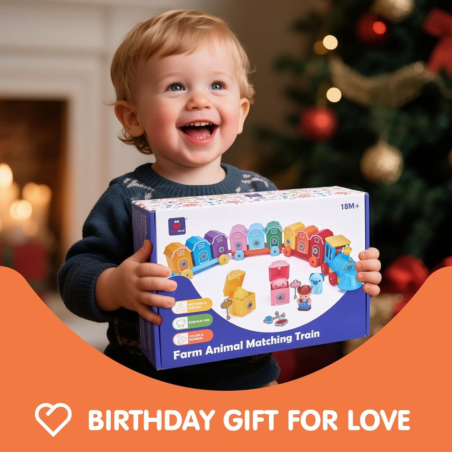 Counting Matching & Sorting Activity Montessori Train Set