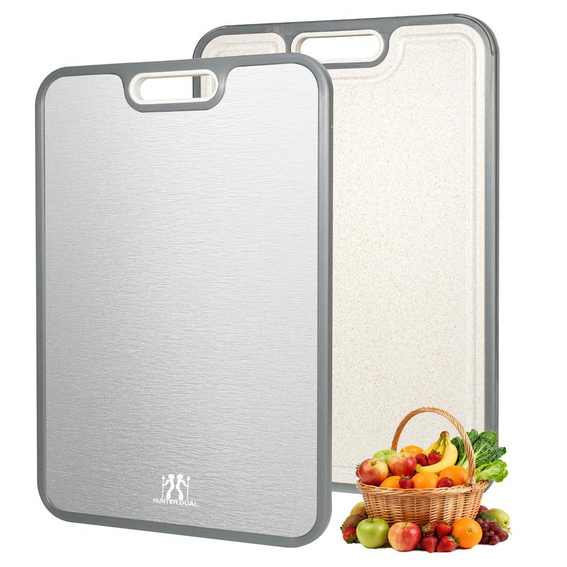 2-in-1 Stainless Steel Cutting Board