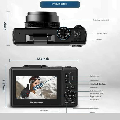 3-Inch Flip-Screen Zoom Camera