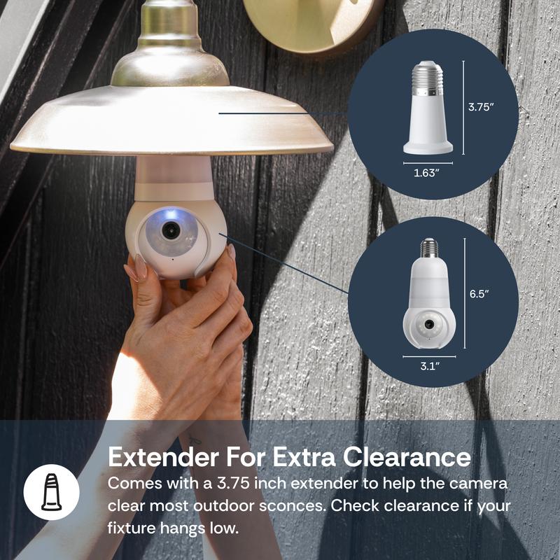 2K Light Bulb Security Camera