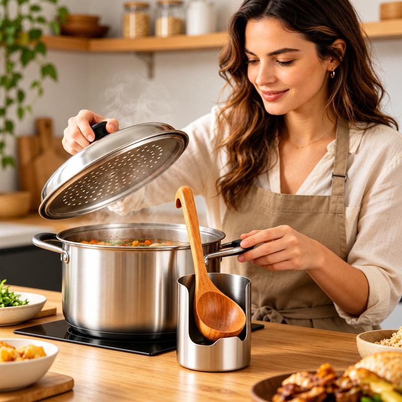 Stainless Spoon & Lid Rest