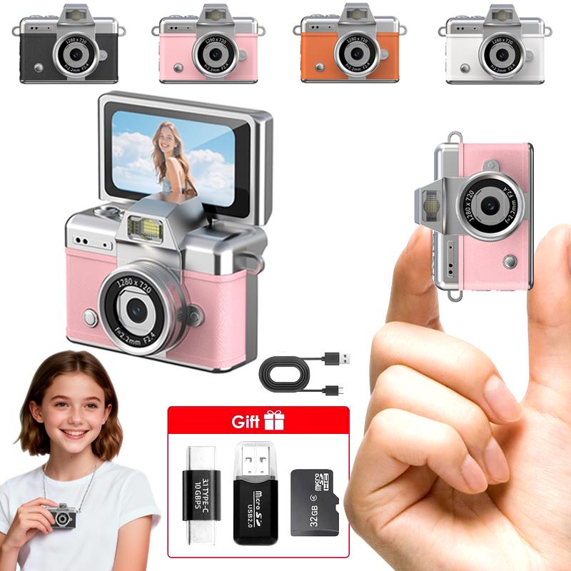Mini Keychain Flip-Screen Camera