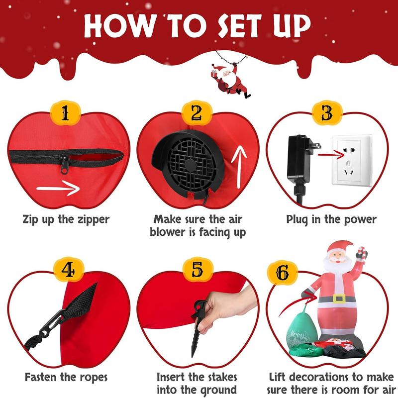How to set up the inflatable Santa
