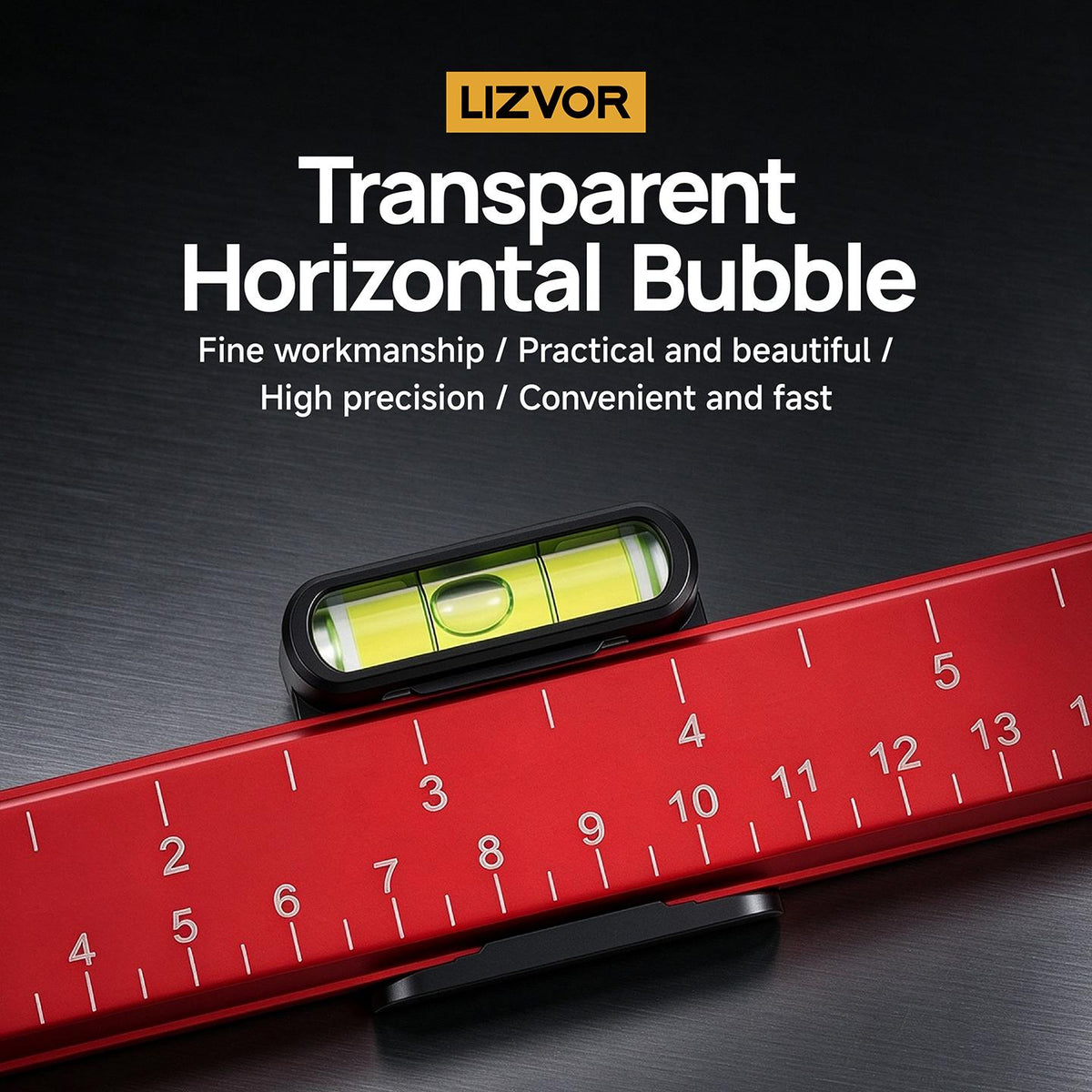 Built-in horizontal bubble level