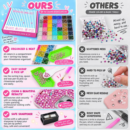 SparkleBox 42-Color Bedazzling Kit