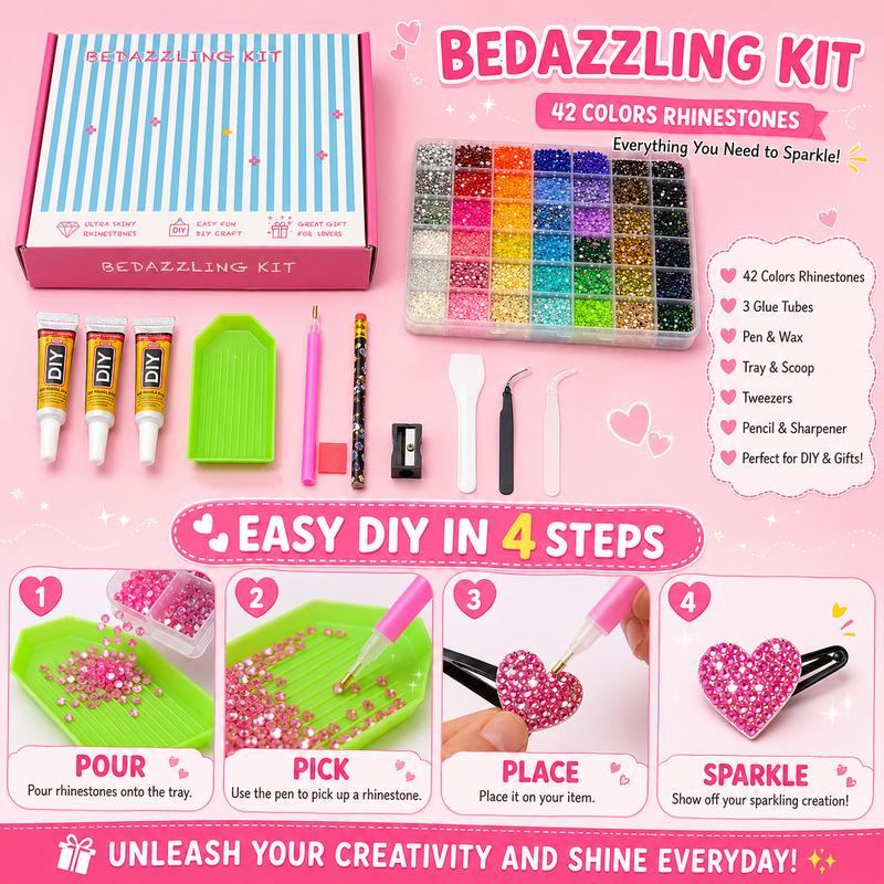 SparkleBox 42-Color Bedazzling Kit