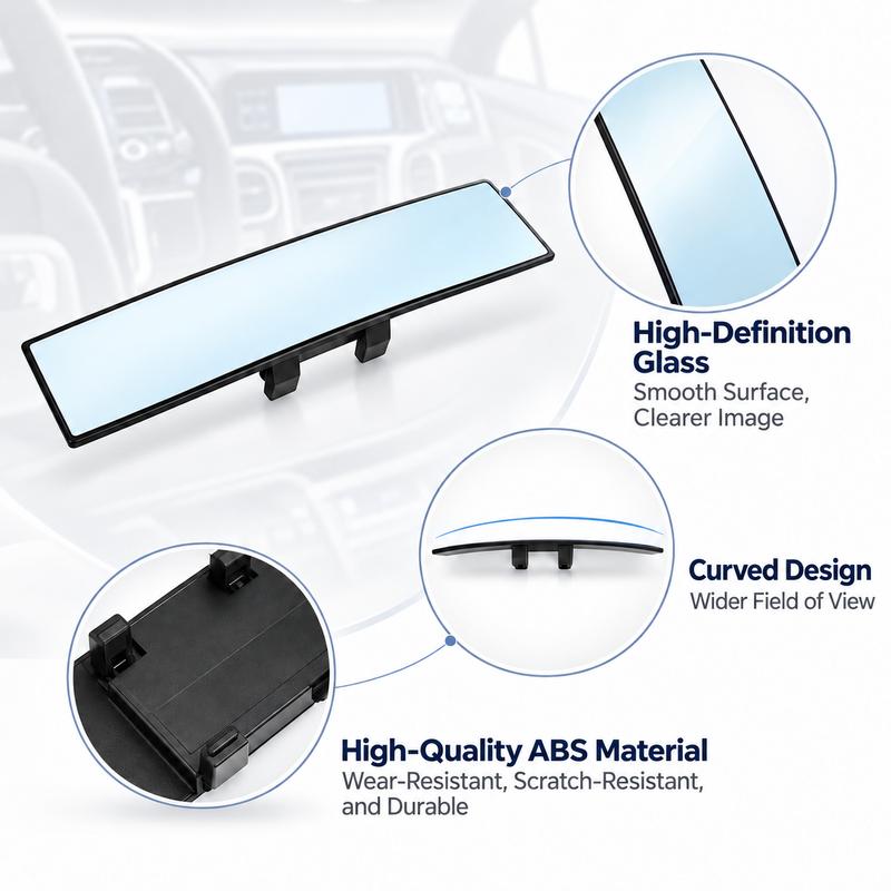 HD glass, curved design, ABS frame