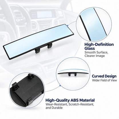 HD glass, curved design, ABS frame