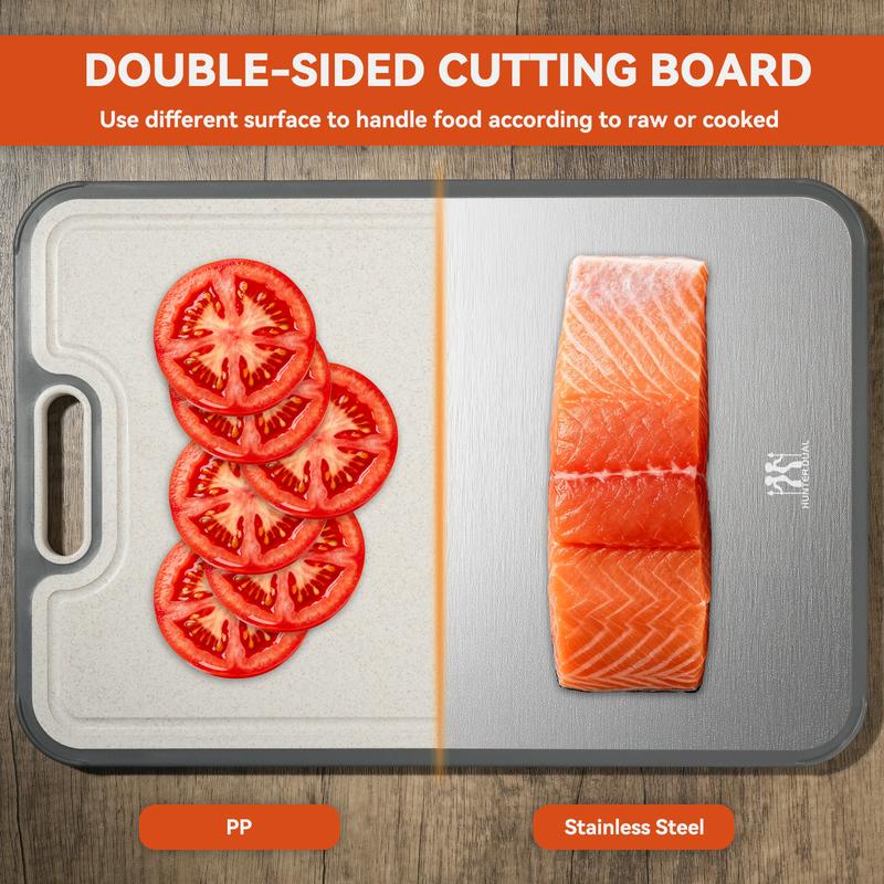 2-in-1 Stainless Steel Cutting Board