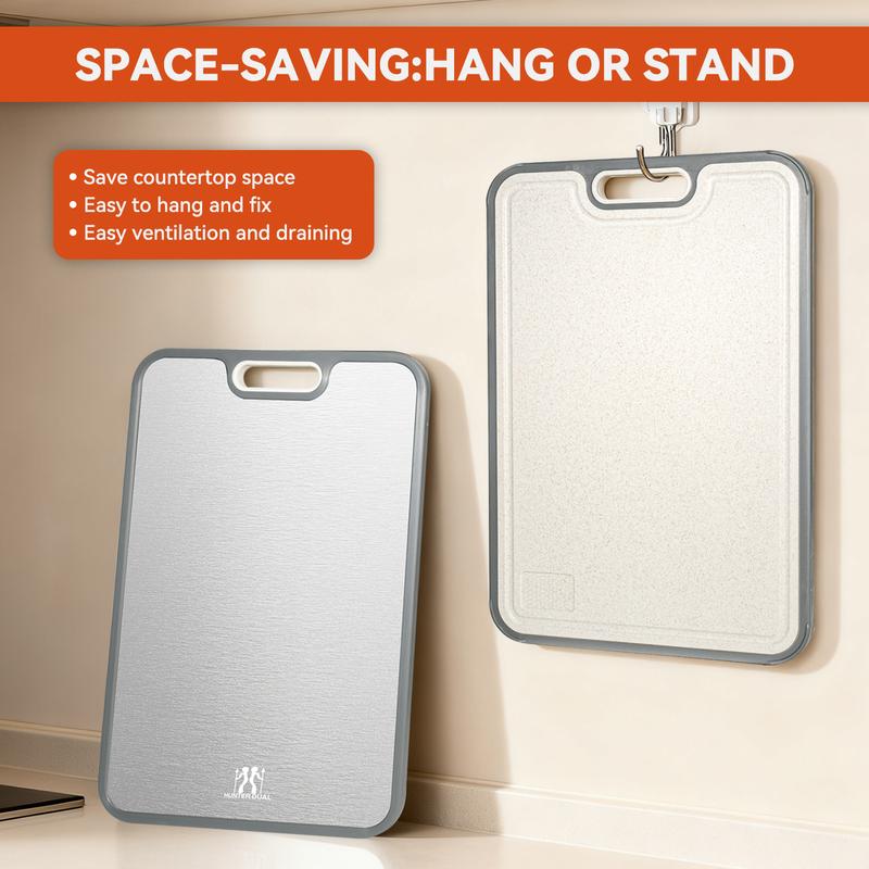 2-in-1 Stainless Steel Cutting Board