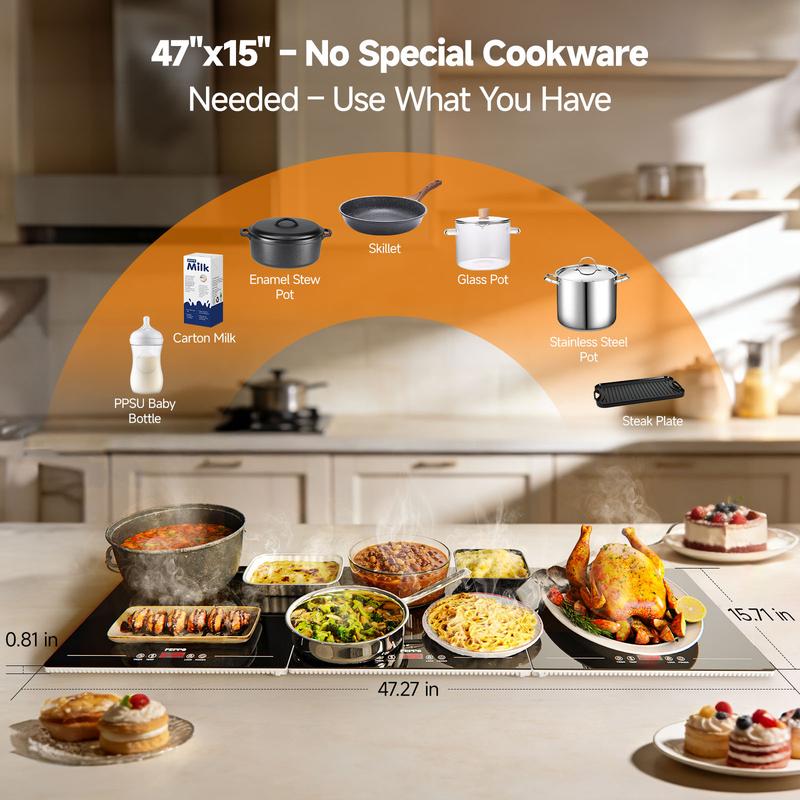 47" Glass Food Warming Tray