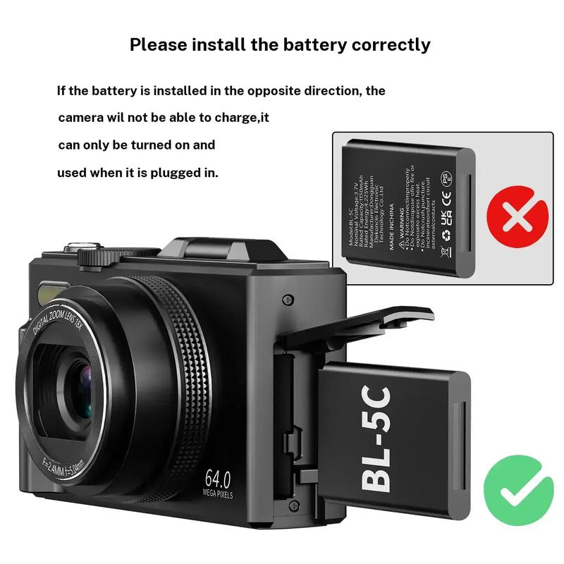 3-Inch Flip-Screen Zoom Camera