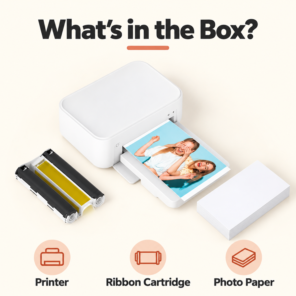 PrintDock 4x6 Instant Photo Printer - What's in the box