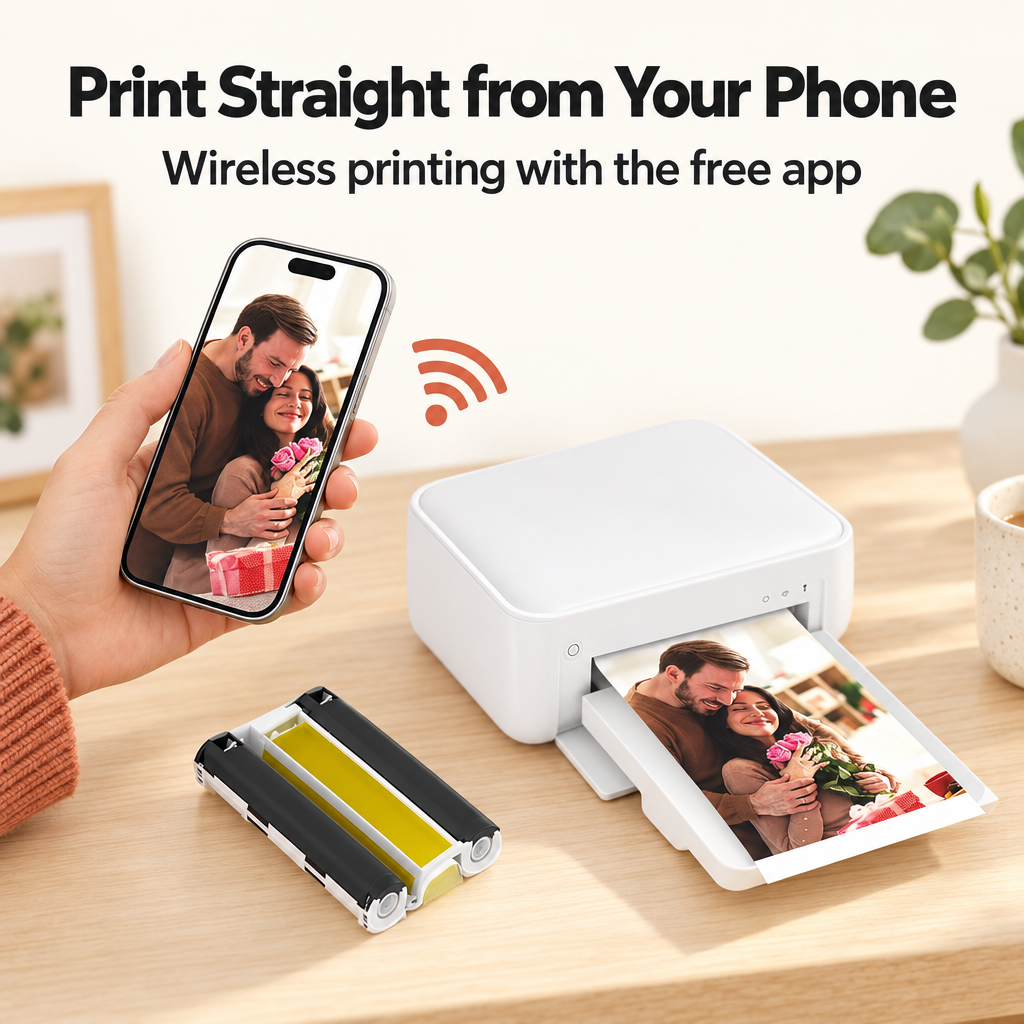 PrintDock 4x6 Instant Photo Printer - Wireless printing
