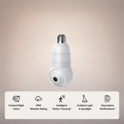 2K Light Bulb Security Camera