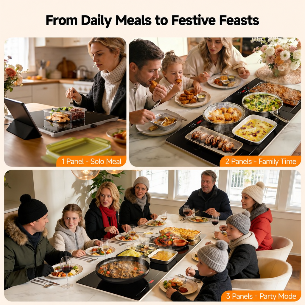 47" Glass Food Warming Tray