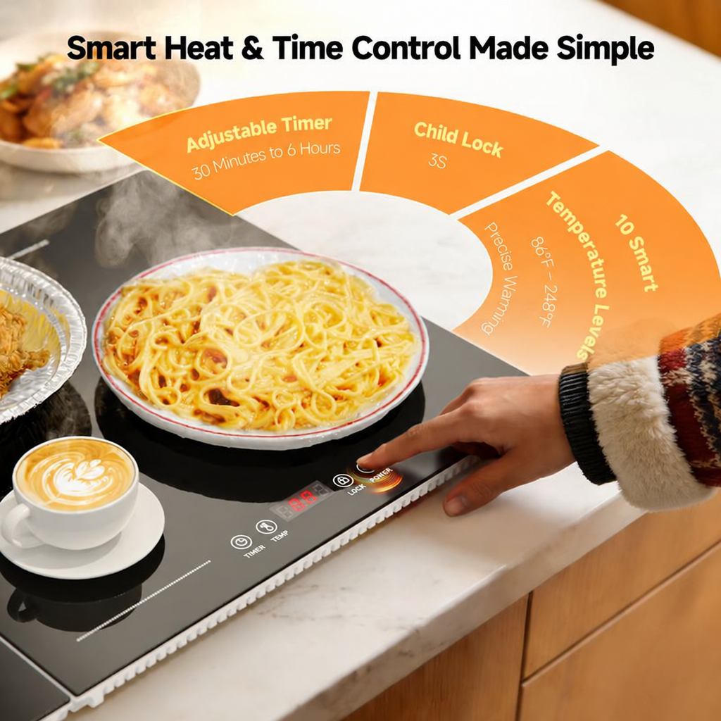 47" Glass Food Warming Tray