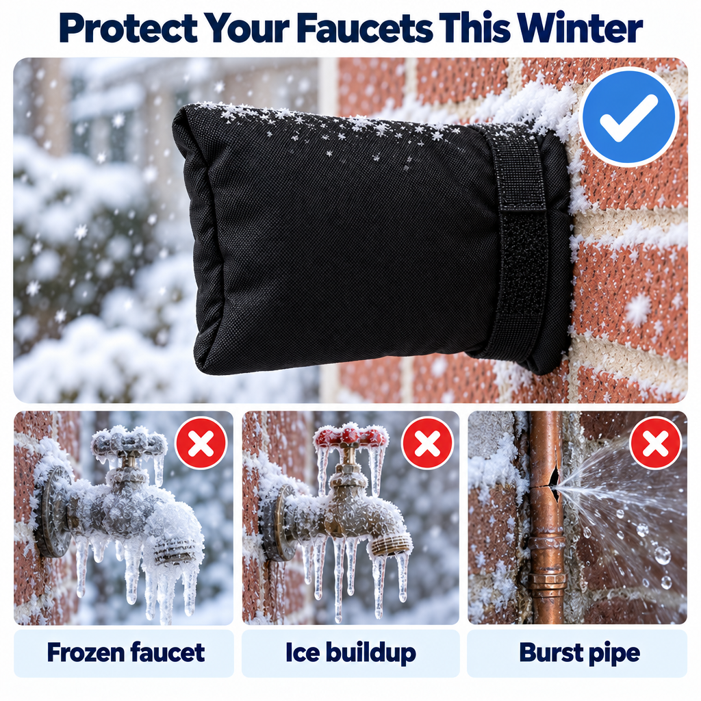 SpigotSnug Outdoor Faucet Cover - Protect your faucets this winter